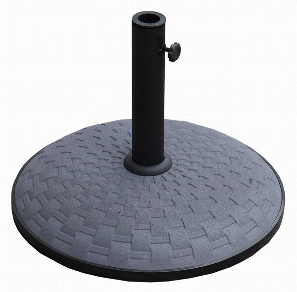 Base per Ombrellone da Giardino 25Kg 50 cm in Cemento Intreccio Grigio