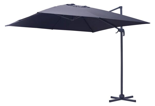 Ombrellone da Giardino Decentrato 3x3m in Alluminio Montana Nero