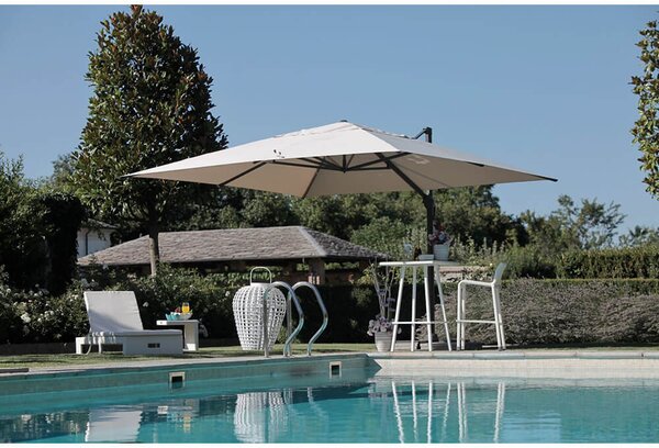Ombrellone da Giardino Decentrato 3x3m in Alluminio Montana Sabbia