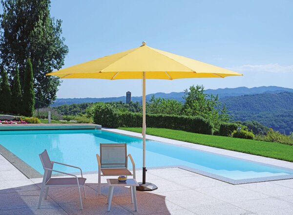 Ombrellone da Giardino in Alluminio Ø 3,5 m Vorghini Levante Giallo