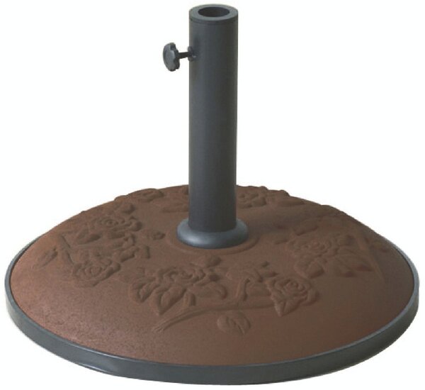 Base per Ombrellone da Giardino Ø50 cm 25 Kg in Ferro Soriani Marrone