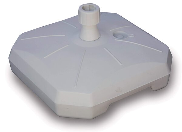 Base per Ombrellone da Giardino in Plastica 50 Litri Voghini Bianca