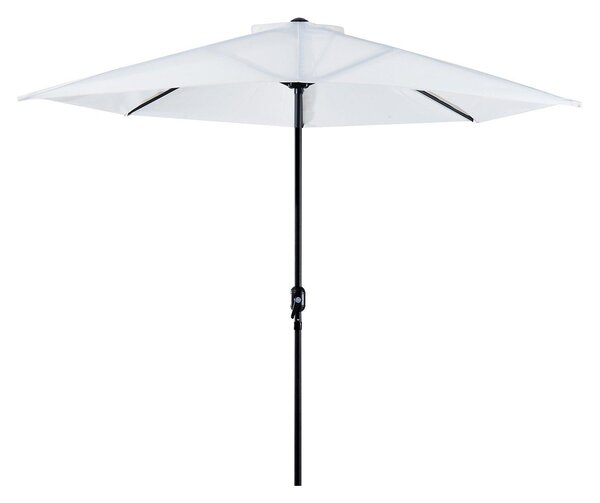 Ombrellone da Giardino 2,95x2,50 m Palo Ø38 mm in Alluminio con Manovella Bianco