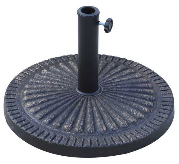 Base per Ombrellone da Giardino 15 Kg in Resina Ø49 cm con Manopola