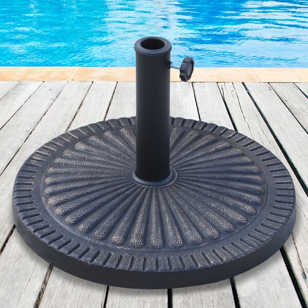 Base per Ombrellone da Giardino 15 Kg in Resina Ø49 cm con Manopola