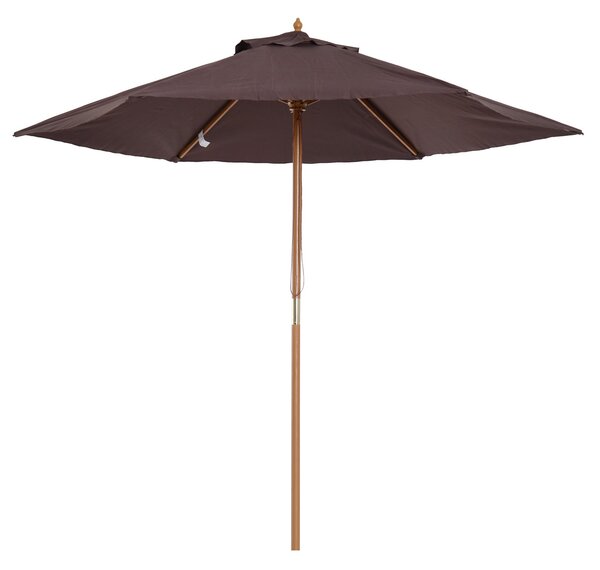 Ombrellone da Giardino Ø2.5 m Palo Ø38 mm in Legno Marrone