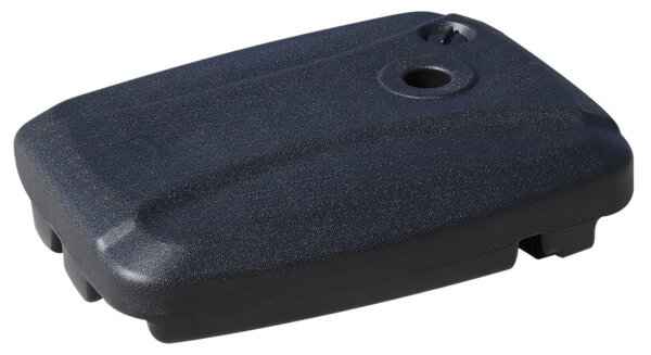 Base per Ombrellone da Giardino Ø50 Riempibile 50-60 kg 2 Ruote in HDPE 60x80x16 cm