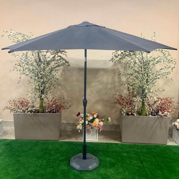 Ombrellone da Giardino Ø3 m Palo Ø38 mm in Alluminio Nero