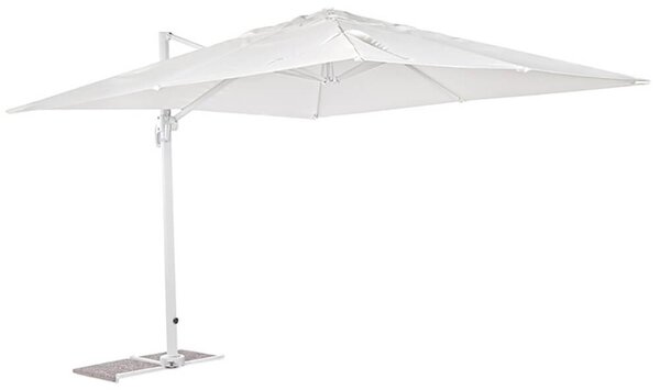 Ombrellone Decentrato da Giardino in Alluminio 3x3m Alba Bianco