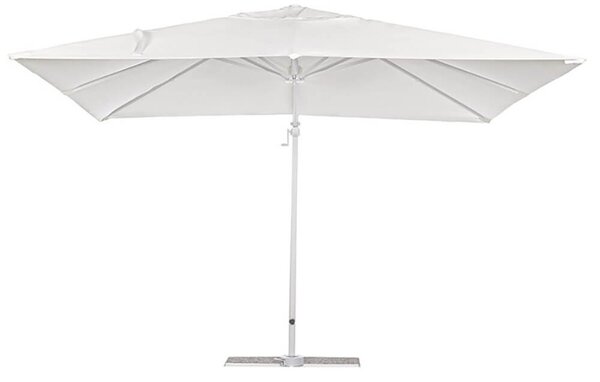 Ombrellone Decentrato da Giardino in Alluminio 3x3m Alba Bianco