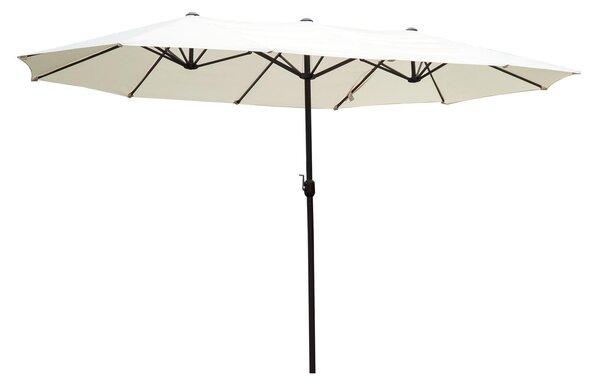 Ombrellone da Giardino 4.6x2.4 cm Palo Ø48 mm in Acciaio Crema