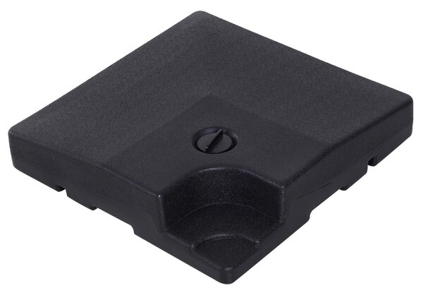 Base per Ombrellone da Giardino Riempibile a Croce 92-124 Kg Nero 51x51x12 cm