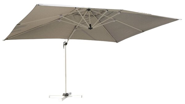 Ombrellone da Giardino Decentrato in Alluminio 3x4m Vorghini Grigio Chiaro