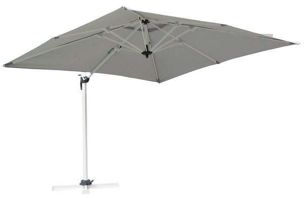 Ombrellone da Giardino Decentrato in Alluminio 3x3m Vorghini Grigio Chiaro