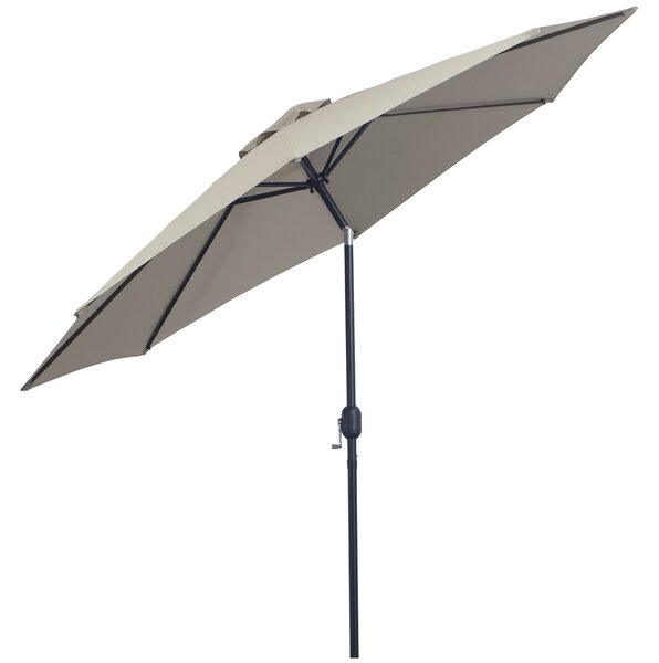 Ombrellone da Giardino in Acciaio Ø3x2,45 m Grigio
