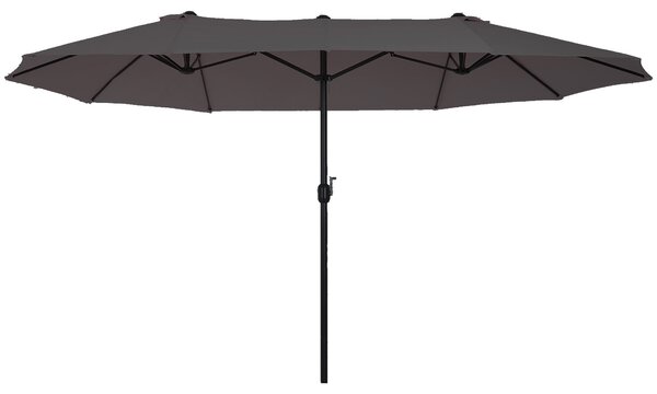 Ombrellone da Giardino Doppio Tetto 4,6x2,7 m Roland Grigio
