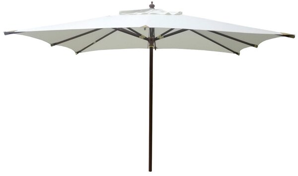 Ombrellone da Giardino 3x2m in Legno Ecrù
