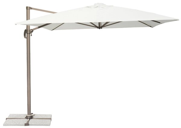 Ombrellone da Giardino Decentrato 3x4m in Alluminio Ecrù