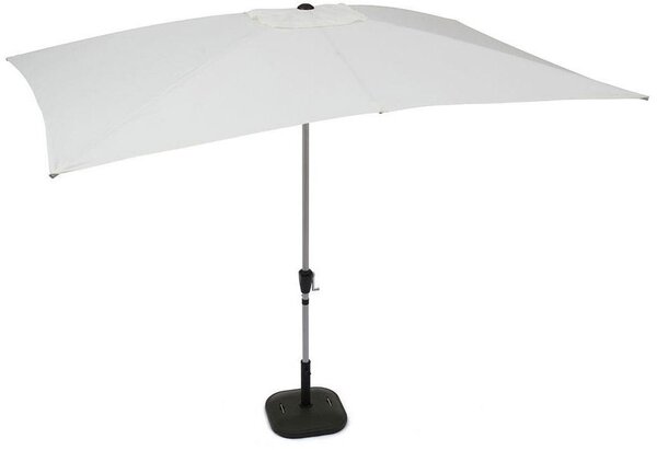 Ombrellone da Giardino 3x2m in Alluminio con Manovella Bianco
