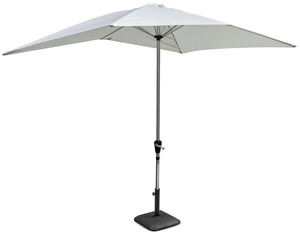 Ombrellone da Giardino 3x2m in Alluminio con Manovella Bianco