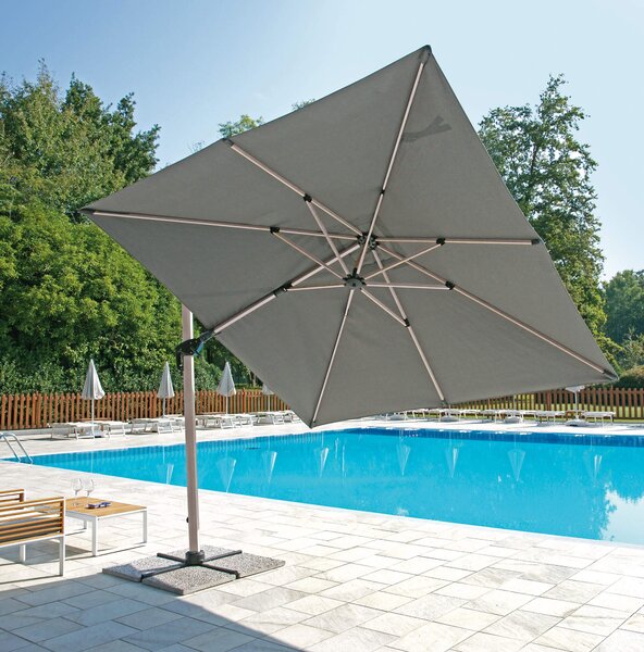 Ombrellone da Giardino in Alluminio 3x3m Vorghini Grigio