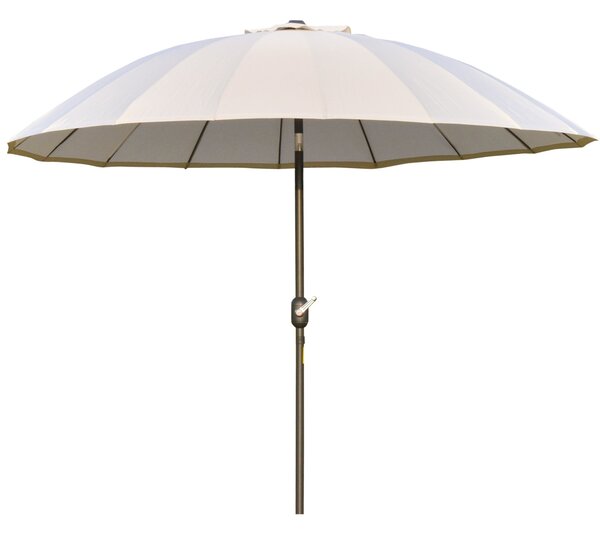 Ombrellone da Giardino Ø2,55m con Manovella Bianco Crema