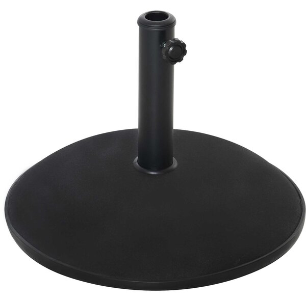 Base per Ombrellone da Giardino Ø50x37 cm in Cemento Nero