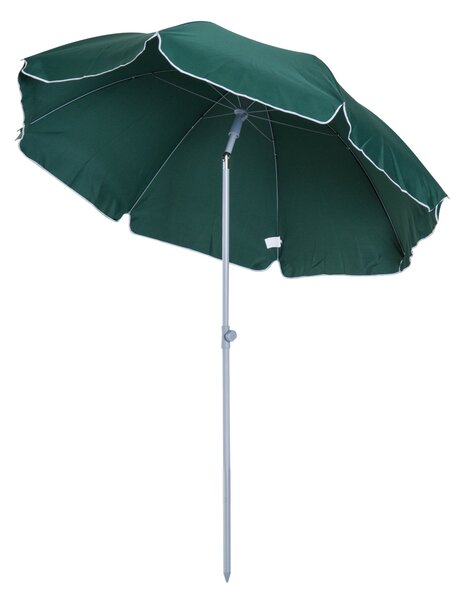 Ombrellone da Giardino Ø2,2 m Palo Ø28 mm in Metallo Tettuccio Inclinabile Verde scuro