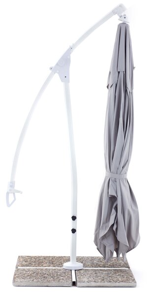 Ombrellone da Giardino Decentrato 3x3m in Alluminio e Poliestere Suitset Grigio