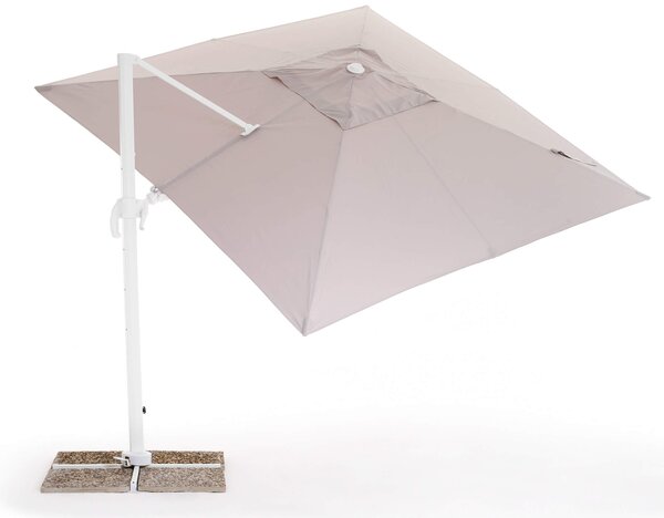 Ombrellone da Giardino Decentrato 3x4m in Alluminio e Poliestere Senso Grigio