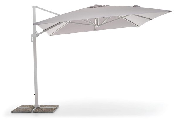 Ombrellone da Giardino Decentrato 3x4m in Alluminio e Poliestere Verso Grigio