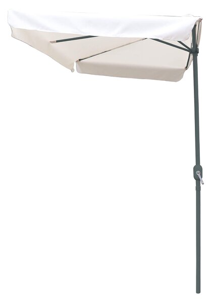 Ombrellone da Giardino Semicircolare 2,3x1,3m in Alluminio Elmira Bianco