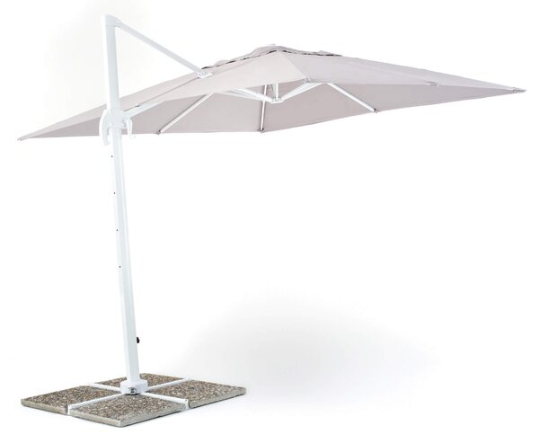 Ombrellone da Giardino Decentrato 3x4m in Alluminio e Poliestere Senso Grigio