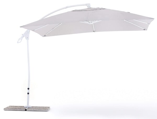 Ombrellone da Giardino Decentrato 3x3m in Alluminio e Poliestere Suitset Grigio