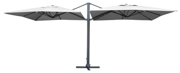 Ombrellone da Giardino Doppio 3x6m in Alluminio Bismarck Bianco