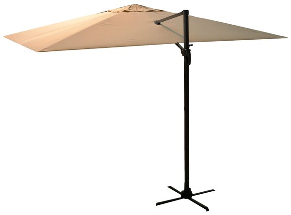 Ombrellone da Giardino Decentrato 3x4m in Alluminio New Michigan Sabbia
