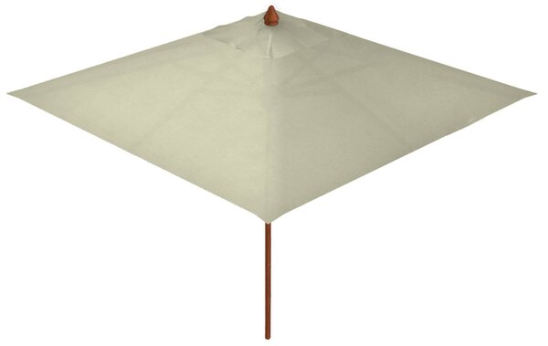 Ombrellone da Giardino 2,2x2,2 m Palo Ø48 mm in Legno Telo in Acrilico Danieli Bangkok Ecrù