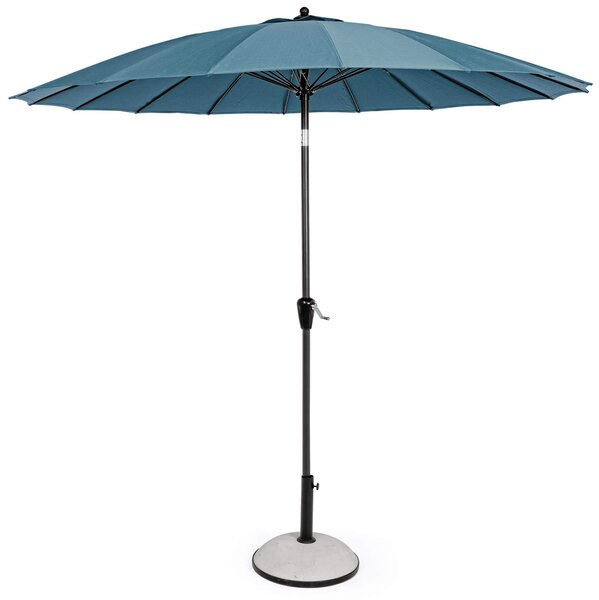 Ombrellone da Giardino Ø2,7 m Palo Ø38 mm in Alluminio Telo in Poliestere Pavone