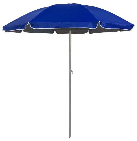 Ombrellone da Giardino Ø2 m Palo Ø32 mm in Alluminio e Tessuto Oxford Blu