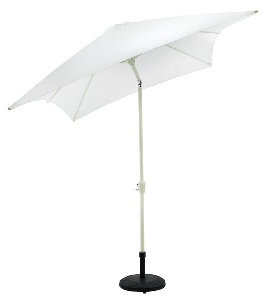 Ombrellone da Giardino 3x2 m Palo Ø38 mm in Alluminio e Poliestere Bianco