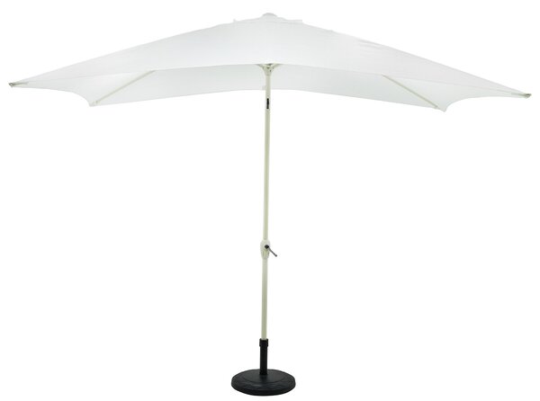 Ombrellone da Giardino 3x2 m Palo Ø38 mm in Alluminio e Poliestere Bianco
