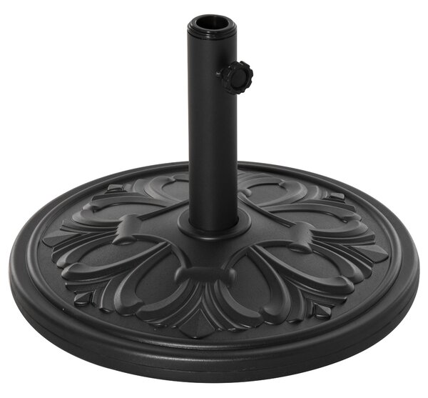 Base per Ombrellone da Giardino Ø48 cm in Plastica 13 Kg Nero