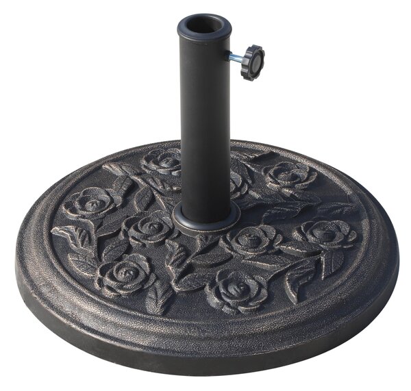 Base per Ombrellone da Giardino Ø45 cm 9 Kg in Resina con Finiture in Bronzo