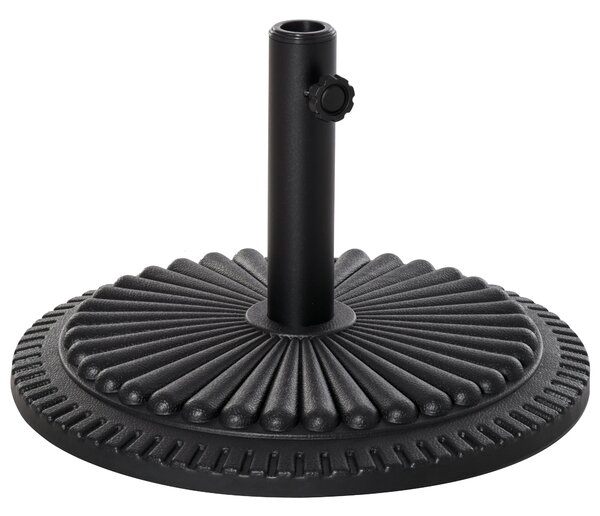 Base per Ombrellone da Giardino Ø49 cm 15 Kg in Plastica Nero