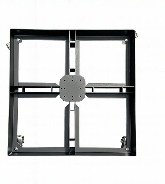 Base per Ombrellone da Giardino con Ruote 87x87 cm in Ferro Verniciato