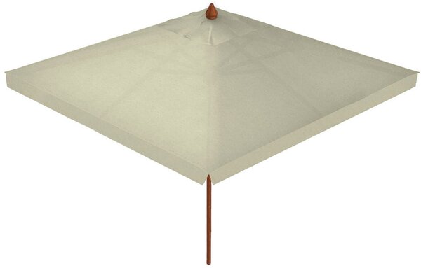 Ombrellone da Giardino 2,2x2,2 m Palo Ø48 mm in Legno Telo in Acrilico Ecrù
