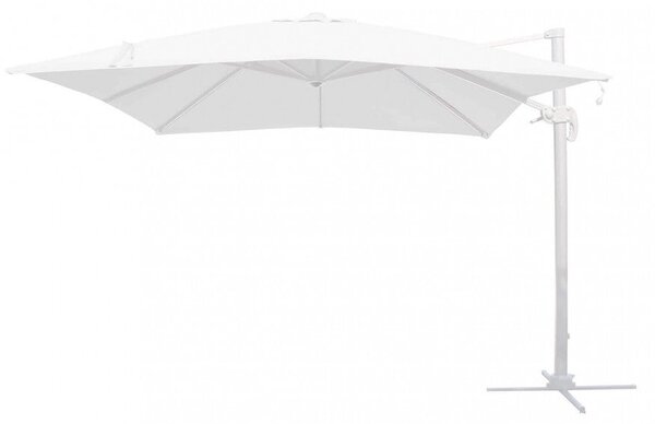 Ombrellone da Giardino con Led Pitagora 3x3 m in Alluminio Bianco Telo Bianco