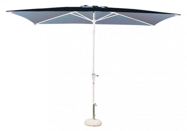 Ombrellone da Giardino 2x3 m Palo Ø48 mm Poly Eco in Acciaio Telo Grigio