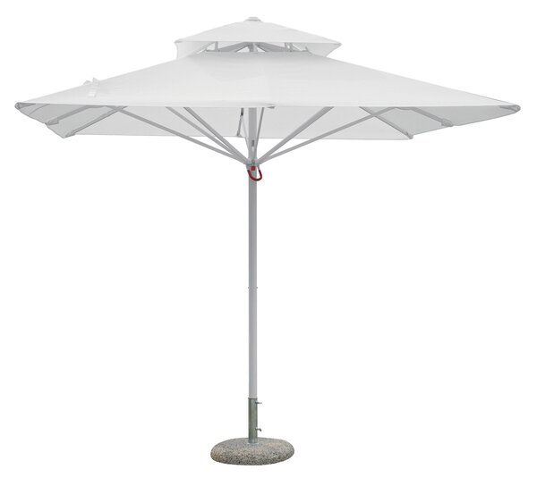 Ombrellone da Giardino 3x3 m Palo Ø60 mm Telo in Polietilene Bianco