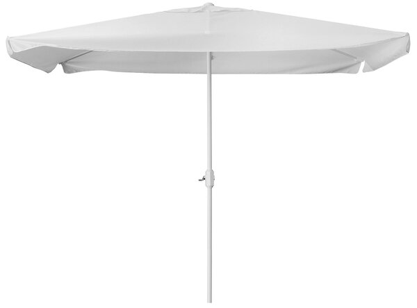 Ombrellone da Giardino 3x3m con Manovella Bianco